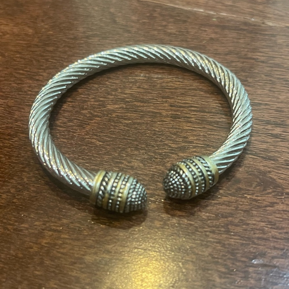 Silver cuff Antique bracelet